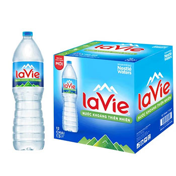 Thùng nước LaVie 1500ml (1.5l) 12 chai / thùng