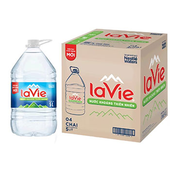 Thùng nước LaVie 6L (4 chai / thùng)