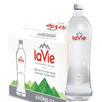 Thùng nước LaVie chai thủy tinh 750ml (12 chai / thùng)