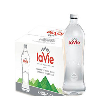 Thùng nước LaVie chai thủy tinh 750ml (12 chai / thùng)