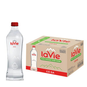 Thùng nước LaVie chai thủy tinh 460ml có ga